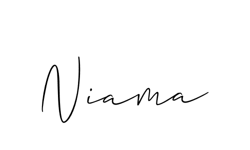 Make a beautiful signature design for name Niama. With this signature (Allison_Script) style, you can create a handwritten signature for free. Niama signature style 2 images and pictures png