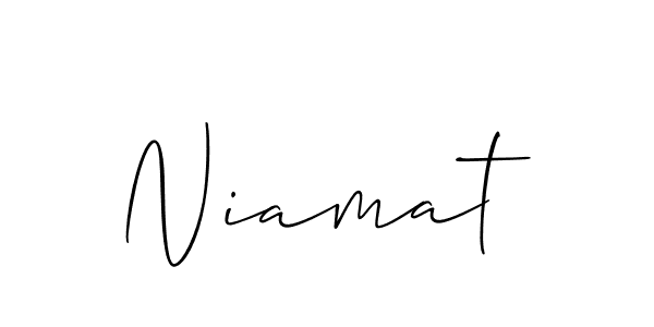 Allison_Script is a professional signature style that is perfect for those who want to add a touch of class to their signature. It is also a great choice for those who want to make their signature more unique. Get Niamat name to fancy signature for free. Niamat signature style 2 images and pictures png