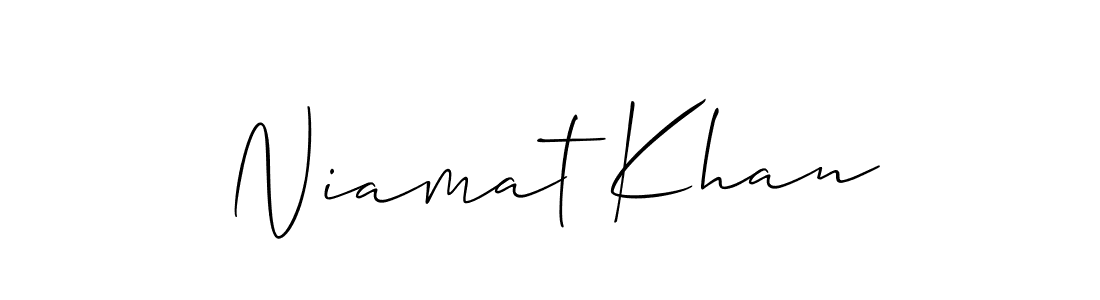 It looks lik you need a new signature style for name Niamat Khan. Design unique handwritten (Allison_Script) signature with our free signature maker in just a few clicks. Niamat Khan signature style 2 images and pictures png