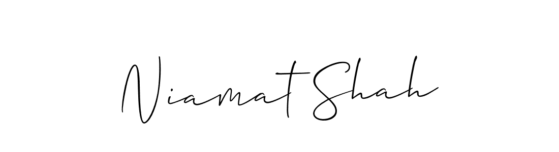 This is the best signature style for the Niamat Shah name. Also you like these signature font (Allison_Script). Mix name signature. Niamat Shah signature style 2 images and pictures png