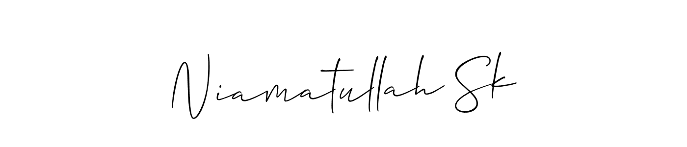 Allison_Script is a professional signature style that is perfect for those who want to add a touch of class to their signature. It is also a great choice for those who want to make their signature more unique. Get Niamatullah Sk name to fancy signature for free. Niamatullah Sk signature style 2 images and pictures png