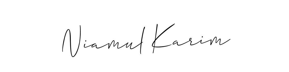 You should practise on your own different ways (Allison_Script) to write your name (Niamul Karim) in signature. don't let someone else do it for you. Niamul Karim signature style 2 images and pictures png