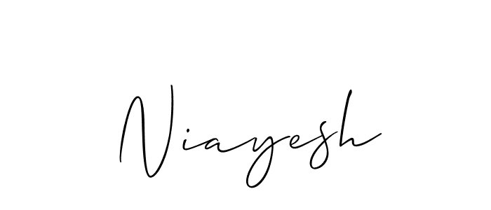 How to make Niayesh signature? Allison_Script is a professional autograph style. Create handwritten signature for Niayesh name. Niayesh signature style 2 images and pictures png
