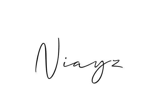 How to make Niayz name signature. Use Allison_Script style for creating short signs online. This is the latest handwritten sign. Niayz signature style 2 images and pictures png