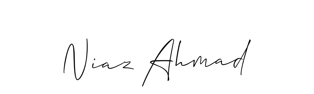 Similarly Allison_Script is the best handwritten signature design. Signature creator online .You can use it as an online autograph creator for name Niaz Ahmad. Niaz Ahmad signature style 2 images and pictures png