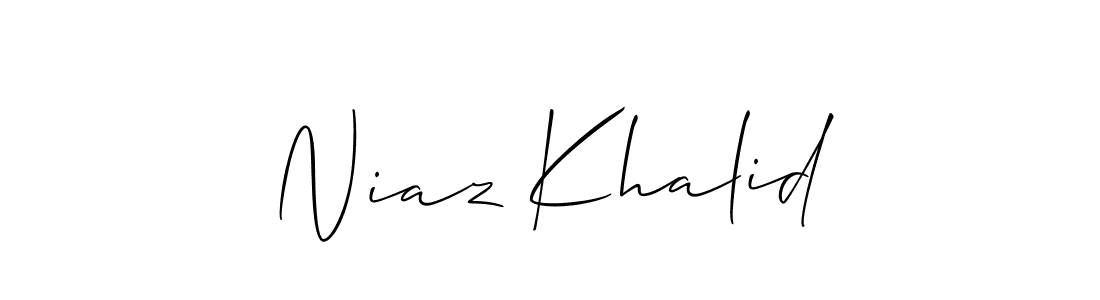 How to make Niaz Khalid signature? Allison_Script is a professional autograph style. Create handwritten signature for Niaz Khalid name. Niaz Khalid signature style 2 images and pictures png