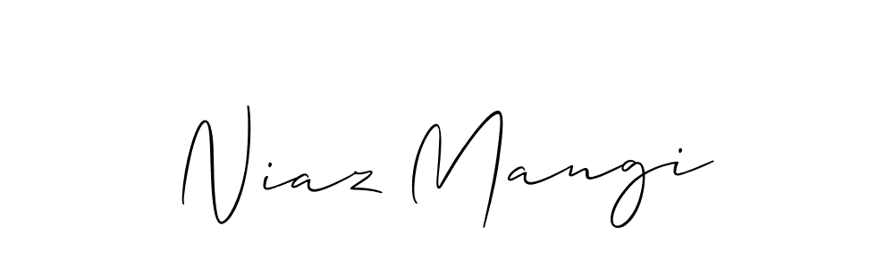 It looks lik you need a new signature style for name Niaz Mangi. Design unique handwritten (Allison_Script) signature with our free signature maker in just a few clicks. Niaz Mangi signature style 2 images and pictures png