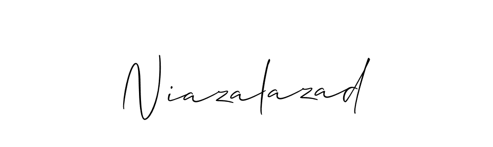 How to make Niazalazad signature? Allison_Script is a professional autograph style. Create handwritten signature for Niazalazad name. Niazalazad signature style 2 images and pictures png