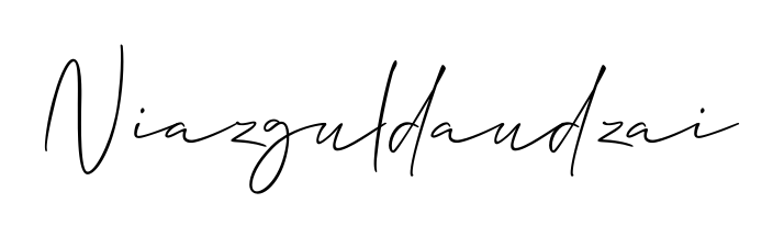 If you are searching for the best signature style for your name Niazguldaudzai, here we have designed multiple signature styles using Allison_Script. Niazguldaudzai signature style 2 images and pictures png
