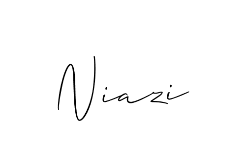 How to make Niazi signature? Allison_Script is a professional autograph style. Create handwritten signature for Niazi name. Niazi signature style 2 images and pictures png