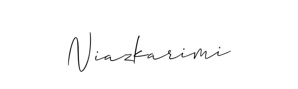 How to Draw Niazkarimi signature style? Allison_Script is a latest design signature styles for name Niazkarimi. Niazkarimi signature style 2 images and pictures png