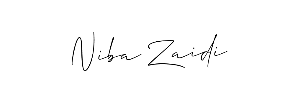 Also we have Niba Zaidi name is the best signature style. Create professional handwritten signature collection using Allison_Script autograph style. Niba Zaidi signature style 2 images and pictures png