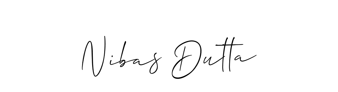 How to make Nibas Dutta name signature. Use Allison_Script style for creating short signs online. This is the latest handwritten sign. Nibas Dutta signature style 2 images and pictures png
