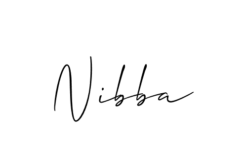 Also we have Nibba name is the best signature style. Create professional handwritten signature collection using Allison_Script autograph style. Nibba signature style 2 images and pictures png