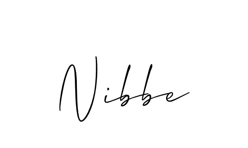 if you are searching for the best signature style for your name Nibbe. so please give up your signature search. here we have designed multiple signature styles  using Allison_Script. Nibbe signature style 2 images and pictures png