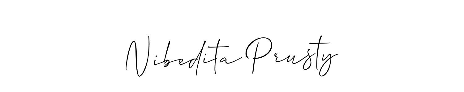 It looks lik you need a new signature style for name Nibedita Prusty. Design unique handwritten (Allison_Script) signature with our free signature maker in just a few clicks. Nibedita Prusty signature style 2 images and pictures png