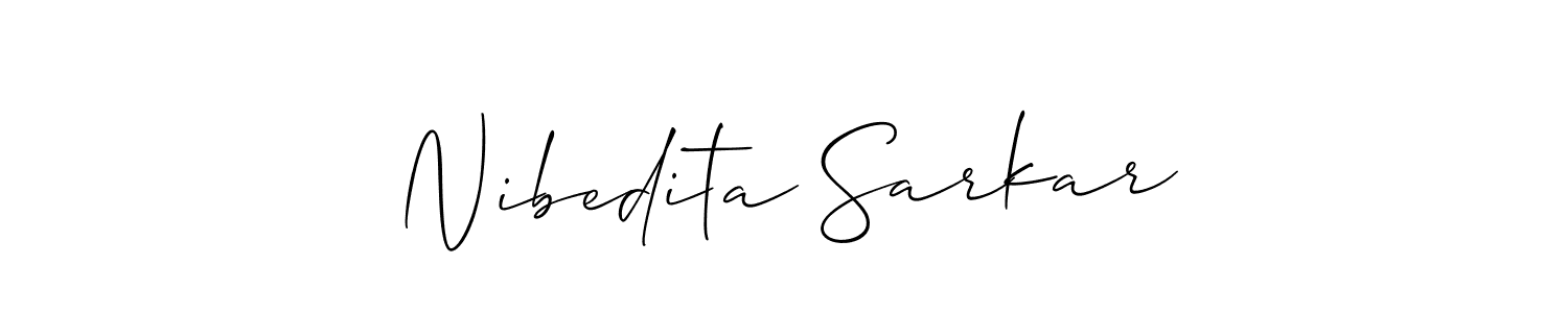 if you are searching for the best signature style for your name Nibedita Sarkar. so please give up your signature search. here we have designed multiple signature styles  using Allison_Script. Nibedita Sarkar signature style 2 images and pictures png