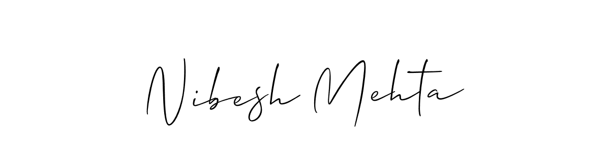 This is the best signature style for the Nibesh Mehta name. Also you like these signature font (Allison_Script). Mix name signature. Nibesh Mehta signature style 2 images and pictures png