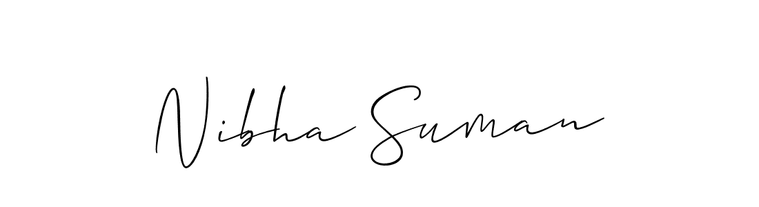 Best and Professional Signature Style for Nibha Suman. Allison_Script Best Signature Style Collection. Nibha Suman signature style 2 images and pictures png