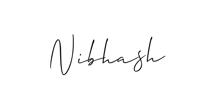 How to make Nibhash signature? Allison_Script is a professional autograph style. Create handwritten signature for Nibhash name. Nibhash signature style 2 images and pictures png