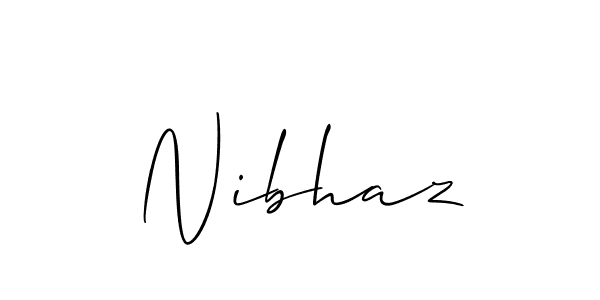 Also You can easily find your signature by using the search form. We will create Nibhaz name handwritten signature images for you free of cost using Allison_Script sign style. Nibhaz signature style 2 images and pictures png
