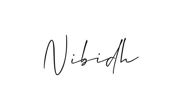 Allison_Script is a professional signature style that is perfect for those who want to add a touch of class to their signature. It is also a great choice for those who want to make their signature more unique. Get Nibidh name to fancy signature for free. Nibidh signature style 2 images and pictures png