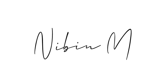 Here are the top 10 professional signature styles for the name Nibin M. These are the best autograph styles you can use for your name. Nibin M signature style 2 images and pictures png