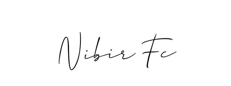 Design your own signature with our free online signature maker. With this signature software, you can create a handwritten (Allison_Script) signature for name Nibir Fc. Nibir Fc signature style 2 images and pictures png