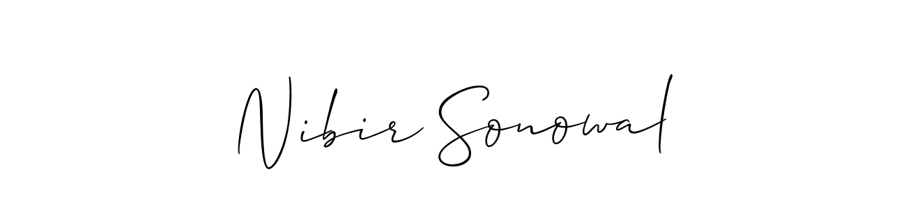 Make a short Nibir Sonowal signature style. Manage your documents anywhere anytime using Allison_Script. Create and add eSignatures, submit forms, share and send files easily. Nibir Sonowal signature style 2 images and pictures png
