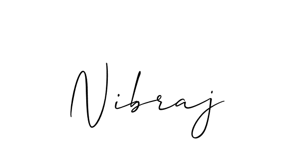 Design your own signature with our free online signature maker. With this signature software, you can create a handwritten (Allison_Script) signature for name Nibraj. Nibraj signature style 2 images and pictures png