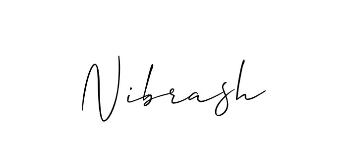 How to make Nibrash signature? Allison_Script is a professional autograph style. Create handwritten signature for Nibrash name. Nibrash signature style 2 images and pictures png