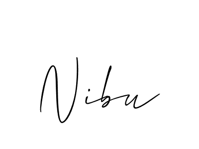 How to make Nibu name signature. Use Allison_Script style for creating short signs online. This is the latest handwritten sign. Nibu signature style 2 images and pictures png