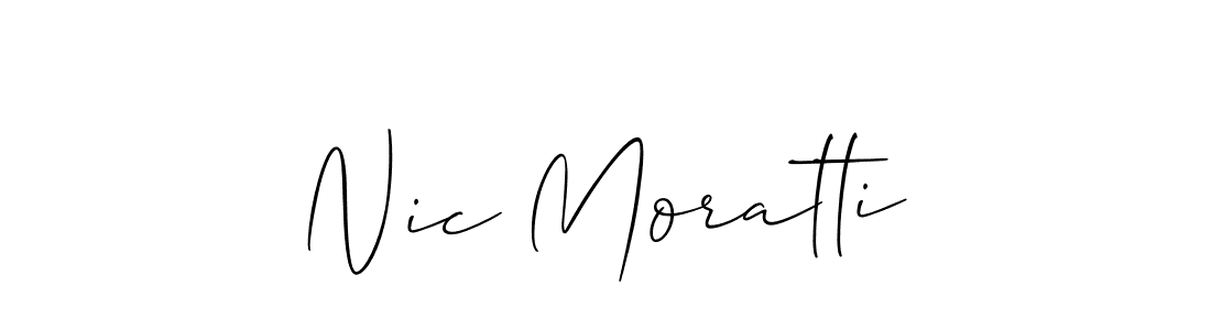 Use a signature maker to create a handwritten signature online. With this signature software, you can design (Allison_Script) your own signature for name Nic Moratti. Nic Moratti signature style 2 images and pictures png