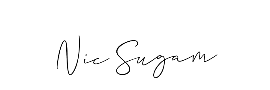 Make a beautiful signature design for name Nic Sugam. Use this online signature maker to create a handwritten signature for free. Nic Sugam signature style 2 images and pictures png