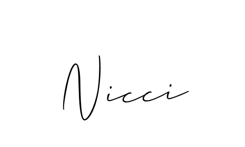 How to make Nicci signature? Allison_Script is a professional autograph style. Create handwritten signature for Nicci name. Nicci signature style 2 images and pictures png
