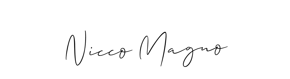 This is the best signature style for the Nicco Magno name. Also you like these signature font (Allison_Script). Mix name signature. Nicco Magno signature style 2 images and pictures png
