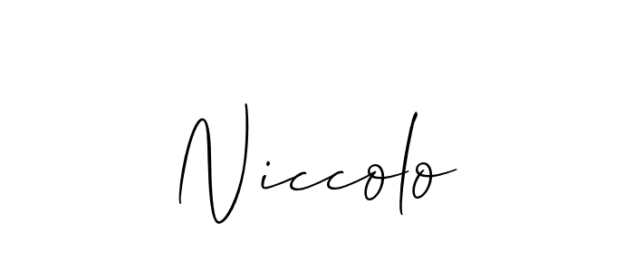 How to make Niccolo name signature. Use Allison_Script style for creating short signs online. This is the latest handwritten sign. Niccolo signature style 2 images and pictures png