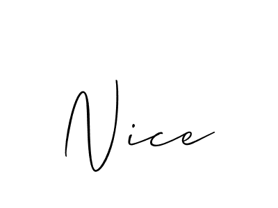 Design your own signature with our free online signature maker. With this signature software, you can create a handwritten (Allison_Script) signature for name Nice. Nice signature style 2 images and pictures png