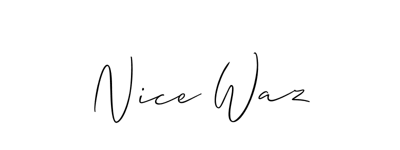 How to make Nice Waz signature? Allison_Script is a professional autograph style. Create handwritten signature for Nice Waz name. Nice Waz signature style 2 images and pictures png
