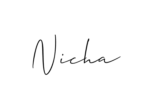 if you are searching for the best signature style for your name Nicha. so please give up your signature search. here we have designed multiple signature styles  using Allison_Script. Nicha signature style 2 images and pictures png