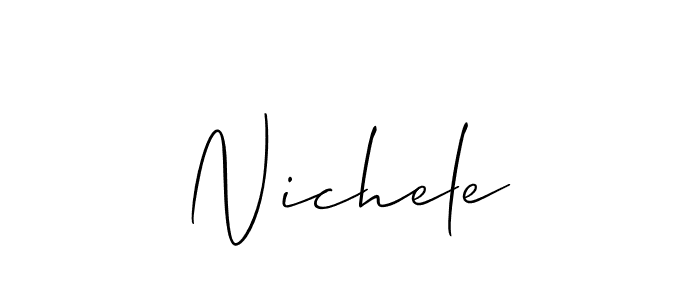 You can use this online signature creator to create a handwritten signature for the name Nichele. This is the best online autograph maker. Nichele signature style 2 images and pictures png