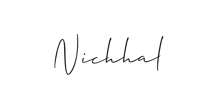 How to Draw Nichhal signature style? Allison_Script is a latest design signature styles for name Nichhal. Nichhal signature style 2 images and pictures png