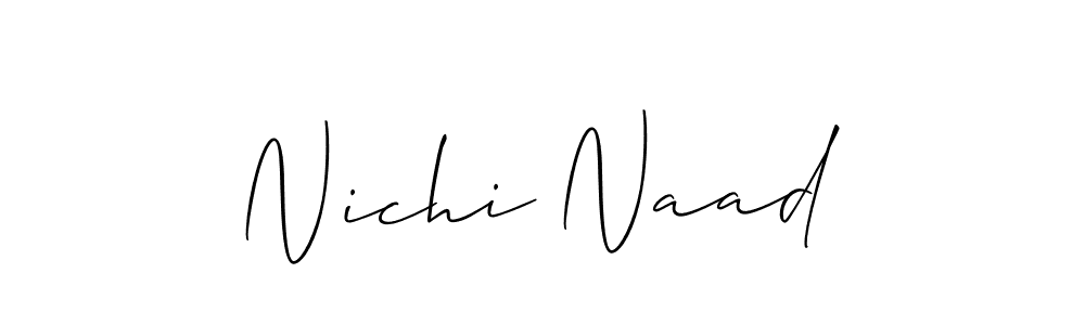 Check out images of Autograph of Nichi Naad name. Actor Nichi Naad Signature Style. Allison_Script is a professional sign style online. Nichi Naad signature style 2 images and pictures png