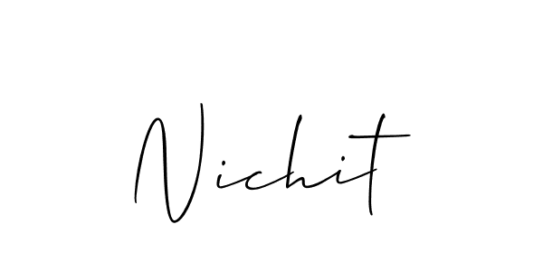 You should practise on your own different ways (Allison_Script) to write your name (Nichit) in signature. don't let someone else do it for you. Nichit signature style 2 images and pictures png