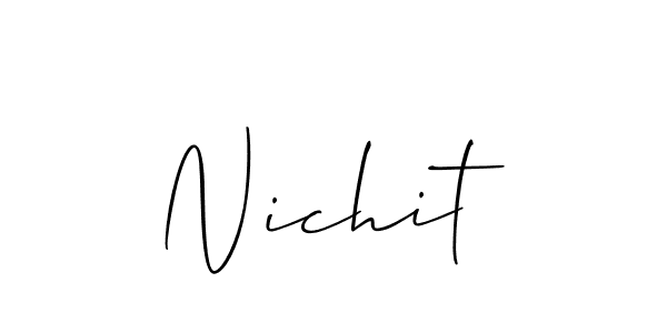 Also You can easily find your signature by using the search form. We will create Nichit name handwritten signature images for you free of cost using Allison_Script sign style. Nichit signature style 2 images and pictures png