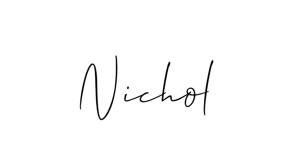 Check out images of Autograph of Nichol name. Actor Nichol Signature Style. Allison_Script is a professional sign style online. Nichol signature style 2 images and pictures png