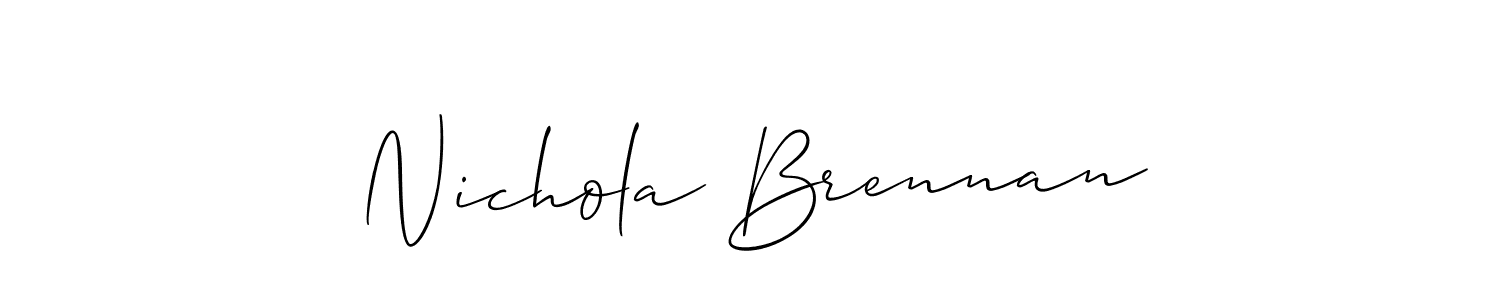 Also You can easily find your signature by using the search form. We will create Nichola Brennan name handwritten signature images for you free of cost using Allison_Script sign style. Nichola Brennan signature style 2 images and pictures png