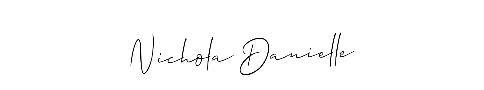 Use a signature maker to create a handwritten signature online. With this signature software, you can design (Allison_Script) your own signature for name Nichola Danielle. Nichola Danielle signature style 2 images and pictures png