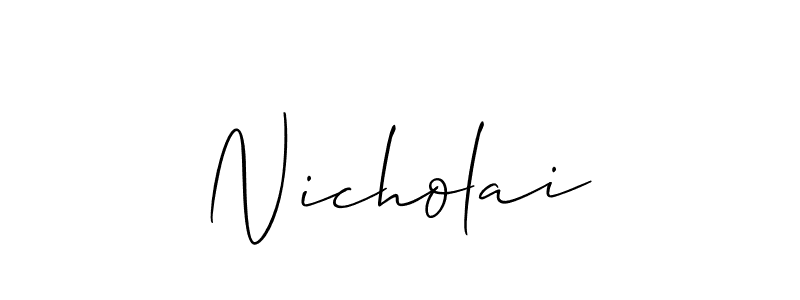 It looks lik you need a new signature style for name Nicholai. Design unique handwritten (Allison_Script) signature with our free signature maker in just a few clicks. Nicholai signature style 2 images and pictures png