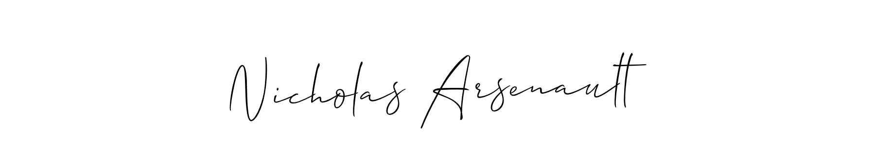 Make a short Nicholas Arsenault signature style. Manage your documents anywhere anytime using Allison_Script. Create and add eSignatures, submit forms, share and send files easily. Nicholas Arsenault signature style 2 images and pictures png